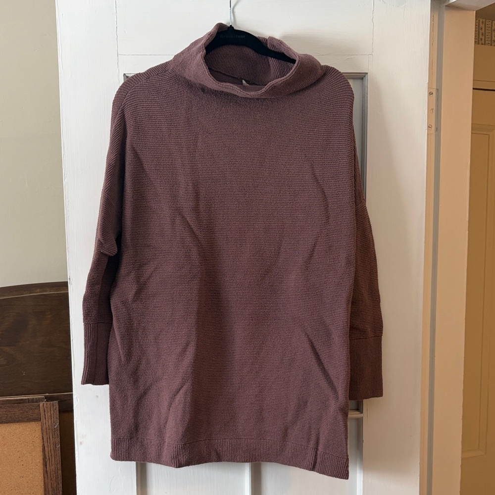 Free People Dusty Rose Cowl Neck Sweater